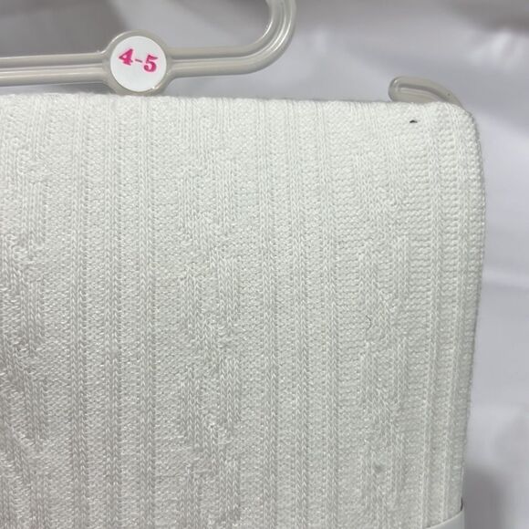 The Children's Place Girls Cable Knit Tights 2-Pack -simply white NWT size 4-5 - Picture 5 of 8
